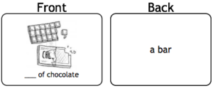 Picture - Noun Cards for bar